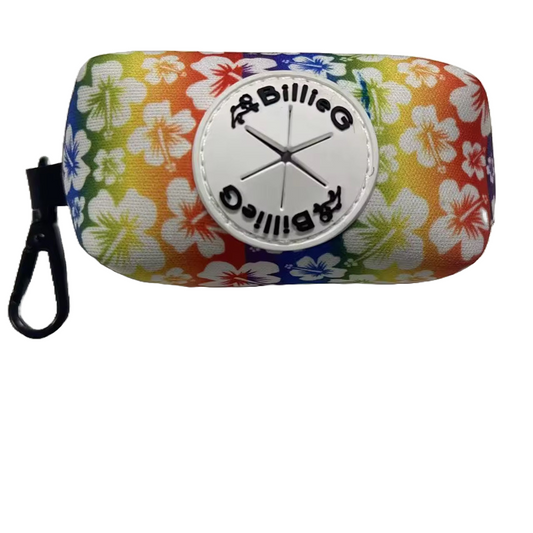 BillieG Neoprene Poop Bag Pouch - Multicolour Surfs Up