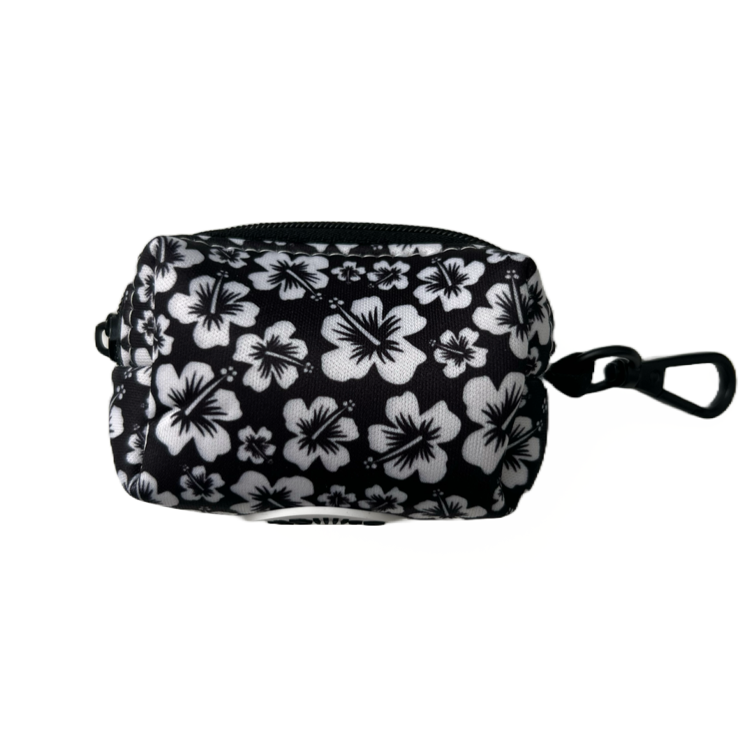 BillieG Neoprene Poop Bag Pouch - Black Surfs Up