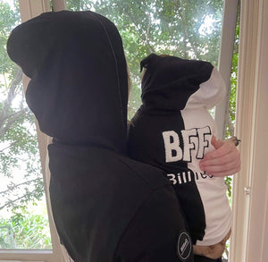 BFF 2 Tone Dog Hoodie - Black & White