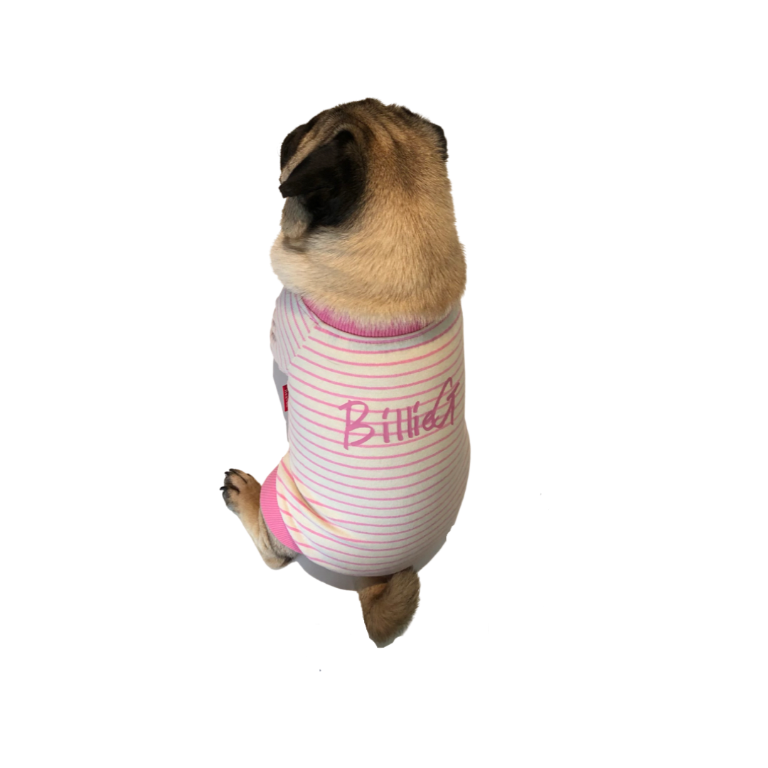 BillieG Striped Tee - Pink & White